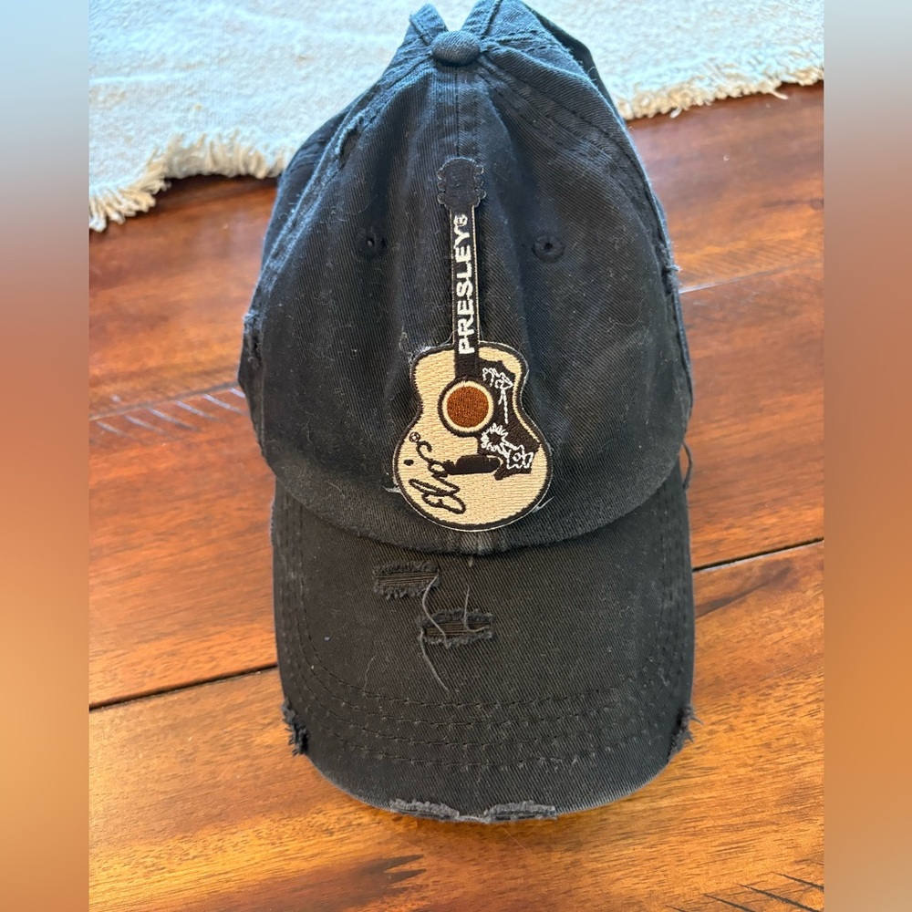 Elvis Presley black Charcoal Guitar Patch Hat